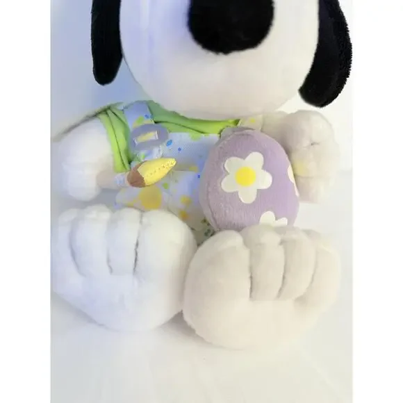 Hallmark Snoopy White Easter Themed Cap Painted Egg Collectible Plush Toy - Picture 6 of 12